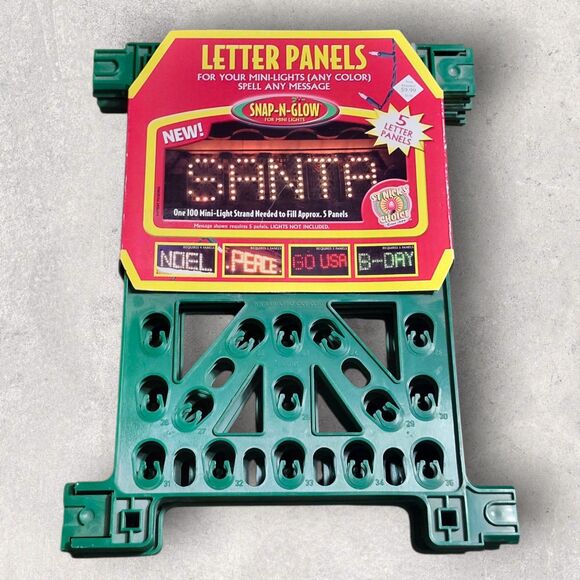 Snap-N-Glow Letter Panels Kit for Mini Lights Vintage 2000s NIP Custom Sign - Picture 1 of 2